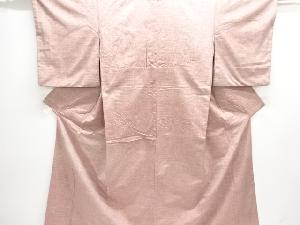 アンティーク　雨縞織り出し手織り紬着物